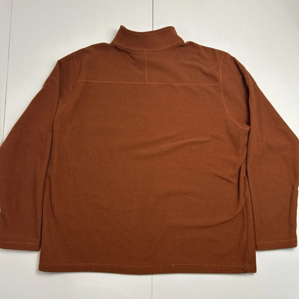 The North Face 1/4 Zip Men's XXL Pullover Sweater Fleece Copper Orange Hiking